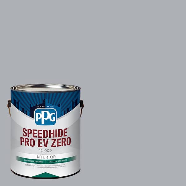 Speedhide Pro EV Zero 1 gal. PPG1013-4 Silver Charm Flat Interior Paint