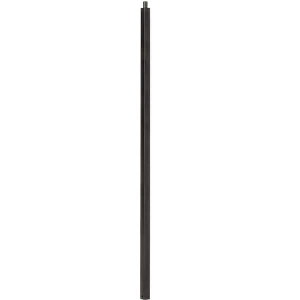 L. J. SMITH STAIR SYSTEMS 1.23 in. D x 1.23 in. W x 48 in. L Low Sheen Black Iron Square Newel