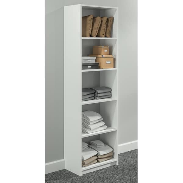 SimplyNeu SNT3-WH 84 in. H x 24 in. W White Shelving Tower Kit - 2