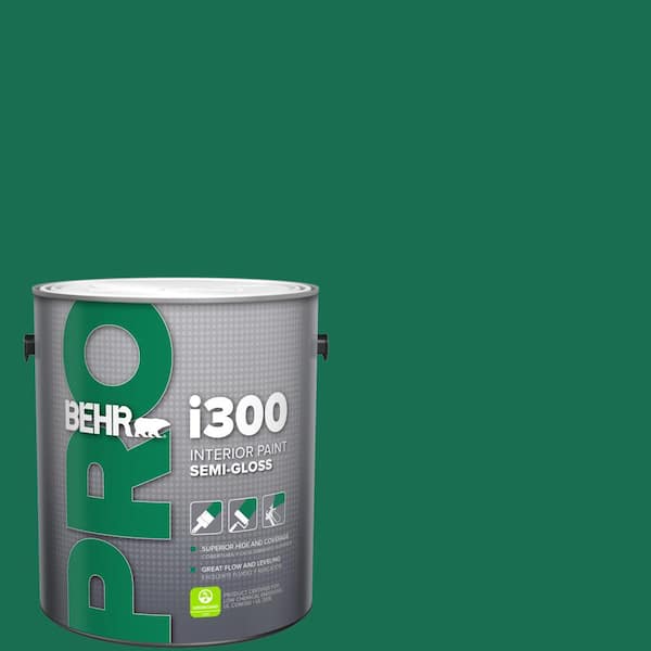 BEHR PRO 1 gal. #S-H-470 Precious Emerald Semi-Gloss Interior Paint PR37301  - The Home Depot