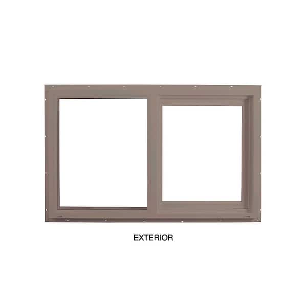 59.5 in. x 35.5 in. Select Series Left Hand Horizontal Sliding Vinyl Clay Window with HPSC Glass and Screen Included