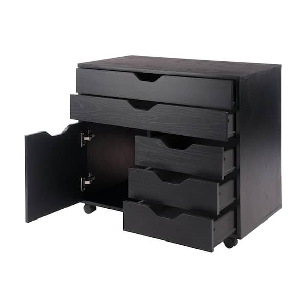 Halifax Black Mobile Cabinet 3-Sections 20633 - The Home Depot