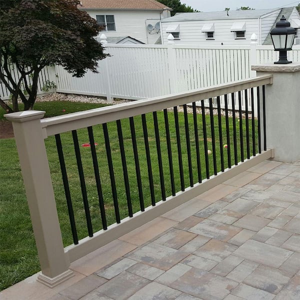 Bellaire 3.5 ft. H x 6 ft. W Khaki Vinyl Railing Kit