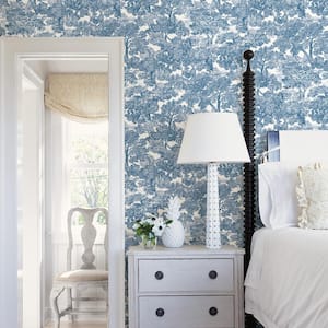 Spinney Blue Toile Paper Strippable Wallpaper (Covers 56.4 sq. ft.)