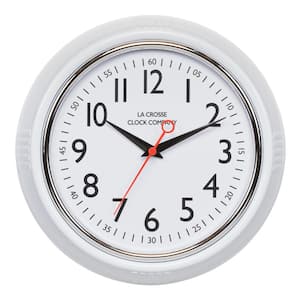 9.61 in. Schoolhouse Analog Quartz Wall Clock