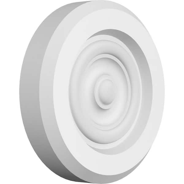 Ekena Millwork 5 in. W x 5 in. H x 1 in. P Standard Grayson Bullseye Rosette with Beveled Edge