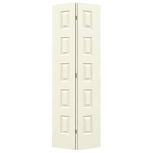 30 in. x 80 in. Rockport Vanilla Painted Smooth Molded Composite Closet Bi-fold Door