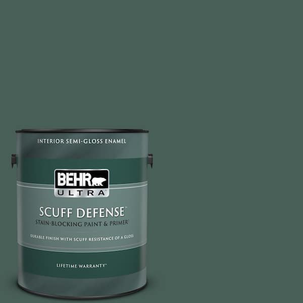 BEHR ULTRA 1 gal. #M440-7 Rainforest Extra Durable Semi-Gloss Enamel Interior Paint & Primer