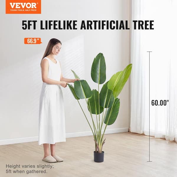 VEVOR 5 ft. Artificial Birds of Paradise Tree Other Faux Plant Low