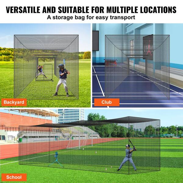 Baseball Softball Backstop Nets,Sports Net With 33ft Rope & Steel 10x10 - View #8