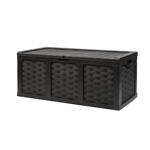 153 Gallon Plastic Deck Box, Black