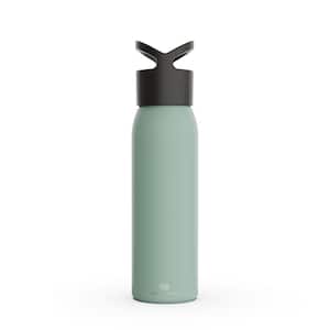 24 oz. Sea Foam Reusable Single Wall Aluminum Water Bottle with Threaded Lid