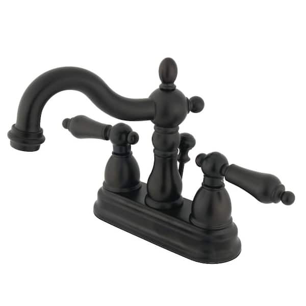 Kingston Brass Heritage 4 in. Centerset 2-Handle Bathroom Faucet in Oil Rubbed Bronze