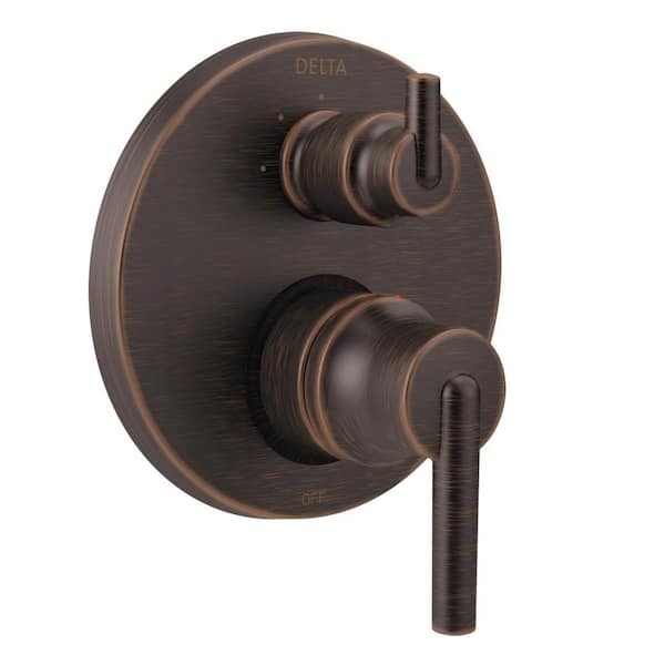 Delta 2-Handle Wall-Mount Valve Trim Kit with 3-Setting Integrated Diverter in Venetian Bronze (Valve Not Included)