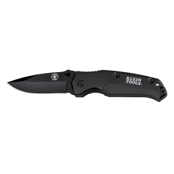 Klein Tools 3.5 in. Stainless Steel Straight Edge Drop Point Folding Knife