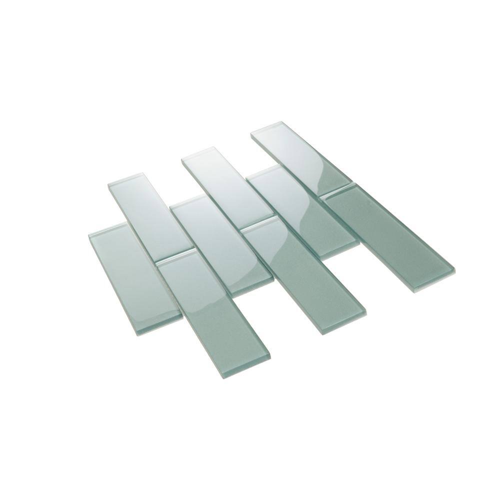 Marine Blue Glass Subway Mosaic Tile for Kitchen and Bathroom