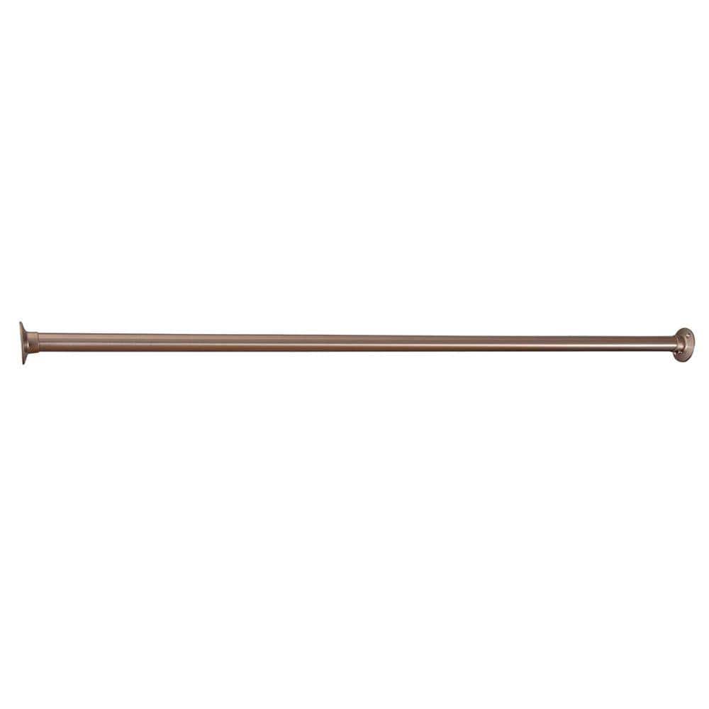 84" Polished Brass Wall Mounted Straight Shower Curtain Rail