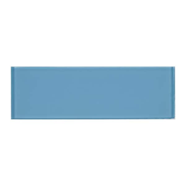 MSI Royal Azure 3 in. x 6 in. x 8mm Glossy Glass Blue Subway Wall Tile (0.13 sq. ft.)