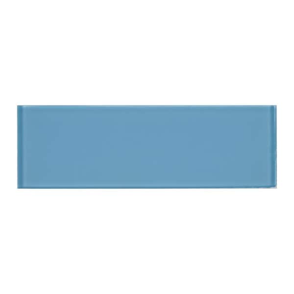 MSI Royal Azure 3 in. x 6 in. x 8 mm Glossy Glass Blue Subway Tile (1 sq. ft./Case)