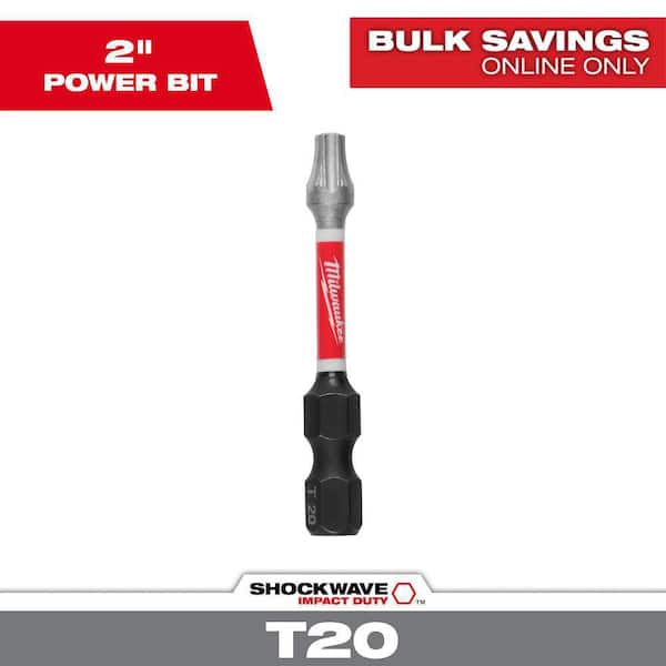 Milwaukee SHOCKWAVE Impact Duty 2 in. T20 Torx Alloy Steel Screw Driver Bit (1-Pack)