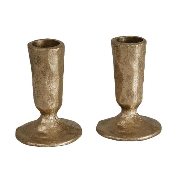 Antique Copper Metal Taper Candle Holders-Set of 2 Elegant Candlesticks ...