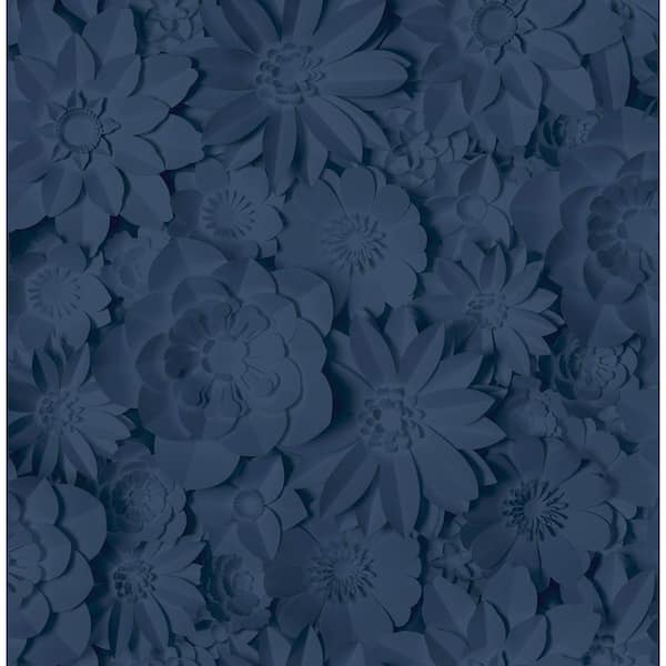 Fine Decor Dacre Blue Floral Non-Pasted Wallpaper Sample