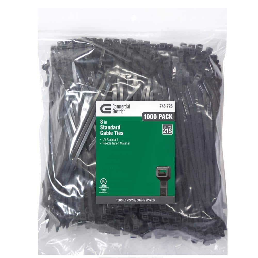 4" Nylon Cable Zip Tie 18 lb 1,000 Count Your Choice of Color co