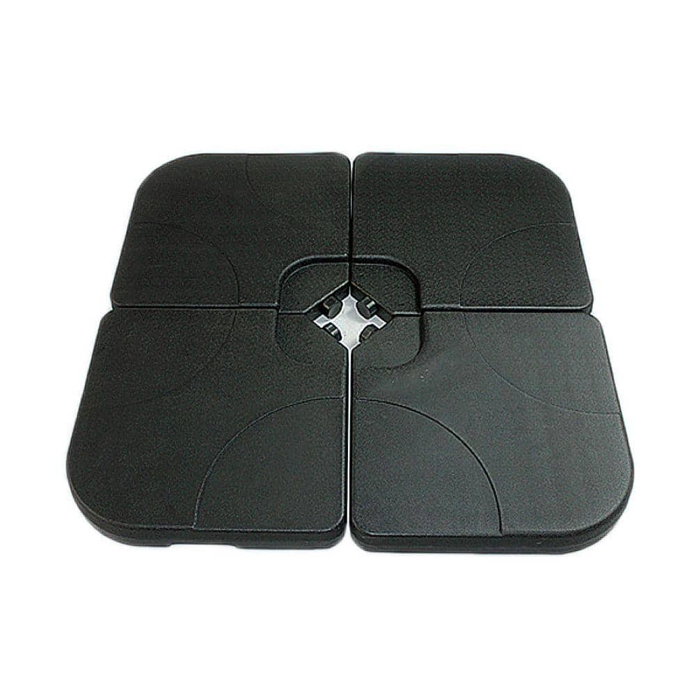4-Piece Square Unfilled Cantilever Plastic Patio Umbrella Base Set, in Black price history on PriceWatchPro