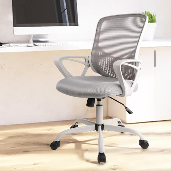 Office Chair Ergonomic Desk Chair Computer Task Chair Mesh with Armrests Grey 