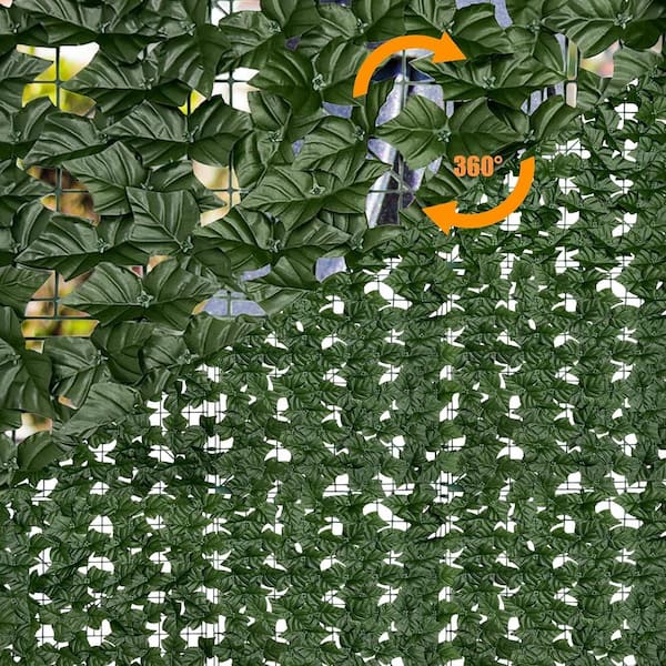 Oyezvary 60 in. Artificial Ivy Vine Leaf Privacy Fence Screen for