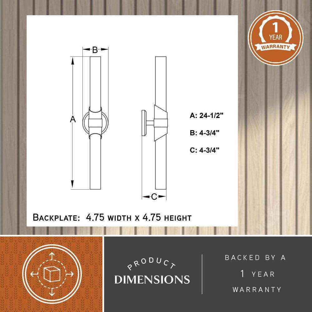 Webster Natural Brass Cylinder Dimmable Vanity Light