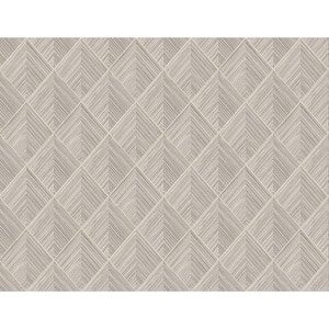 Art Deco Rhombus Beige Paper Non-Pasted Strippable Wallpaper Roll (Cover 60.75 sq. ft.)