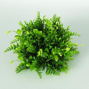 6 in. Artificial Fern Mixed Green Orb, Green