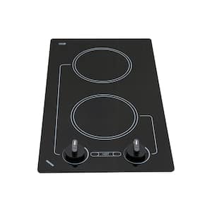 Caribbean 12 in. Radiant Electric Cooktop in Black with 2 Elements 208-Volt
