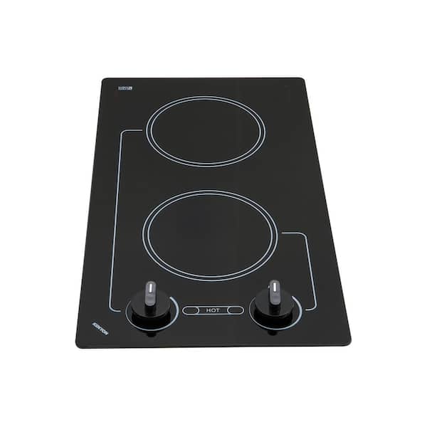 Kenyon Caribbean 12 in. 240-Volt Radiant Electric Cooktop in Black with 2-Elements
