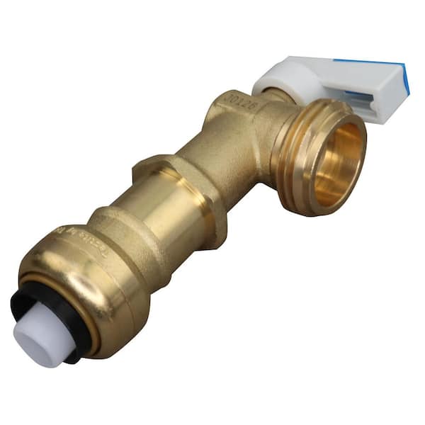 1/2 in. Push-to-Connect x 3/4 in. Male Hose Thread Brass Washing Machine Valve