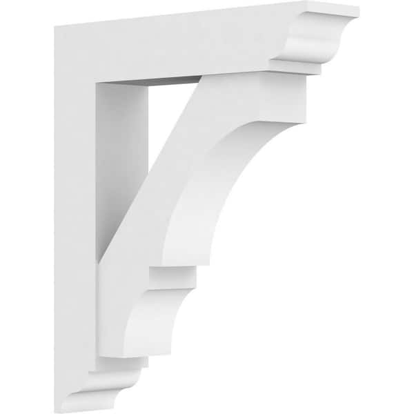 Ekena Millwork Standard Balboa 5 in. W x 26 in. H x 20 in. D Signature Urethane Polyurethane Bracket With Traditional Ends