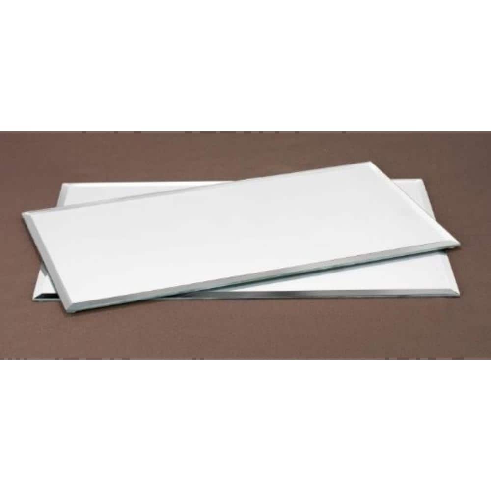 Reflections 12" x 24" Silver Mirrored Glass Subway Wall Tile