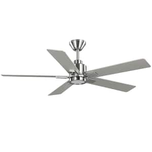 Zandra 52 in. White Changing Integrated LED Brushed Nickel Smart Hubspace Ceiling Fan with Light Kit and Remote Included