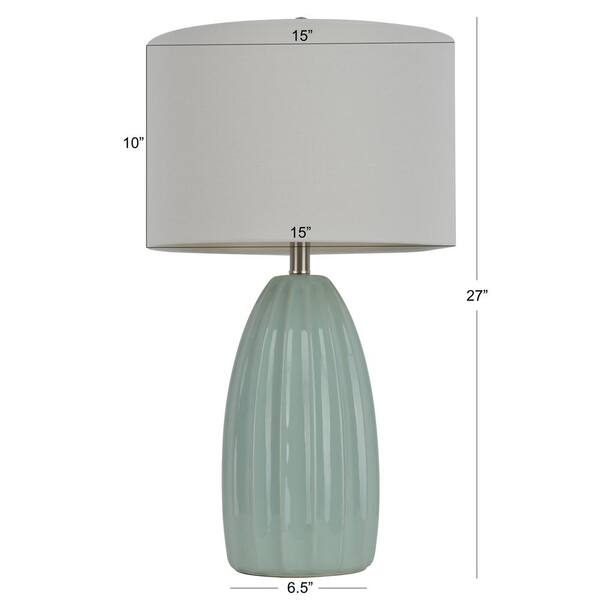 Blue Table Lamp With Linen Shade Tl7902, Blue Table Lamp Shade