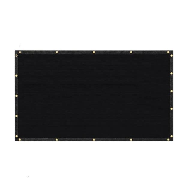 ESILOO 5 ft. x 20 ft. HDPE Black Privacy Fence Screen, Durable and Customizable for Outdoor Spaces,
