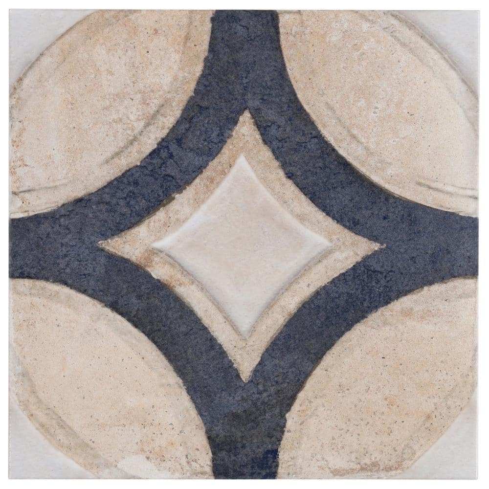 Circles Crema Matte Porcelain 8x8 Floor and Wall Tile