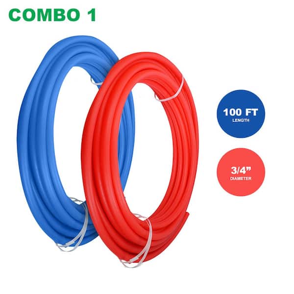 3/4" X 100 ft BLUE PEX TUBING FOR WATER SUPPLY WITH 25 YEARS WARRANTY 