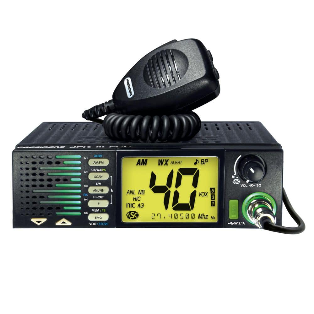 JFK III FCC 40-Channel Trucker CB Radio in Black price history on PriceWatchPro