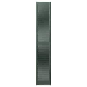 15 in. x 71 in. Open Louvered Polypropylene Shutters Pair in Green