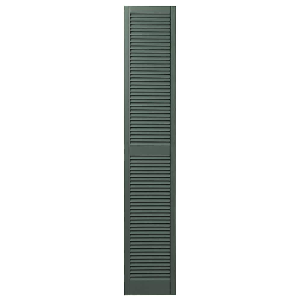 Ply Gem 15 in. x 75 in. Open Louvered Polypropylene Shutters Pair in ...