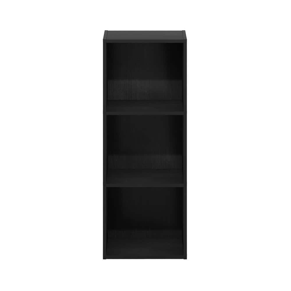Sleek Blackwood 3-Tier Freestanding Open Cube Shelf