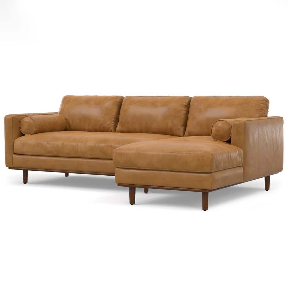 Morrison Sienna Leather Sectional Sofa with Pillow-top Arm