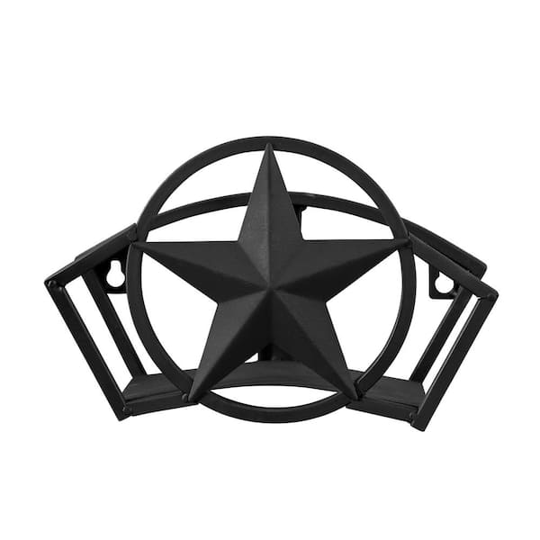 125 ft. Black Metal Star Hose Hanger Garden Hose Reel