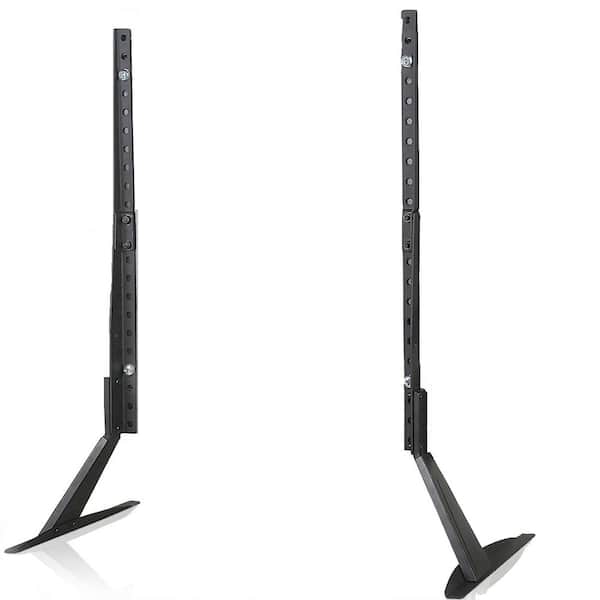 Universal TV Stand Mount for 22-65 in. LCD Flat Screen Table Top Holds Up to 110lbs Safety Mounting Holes Black